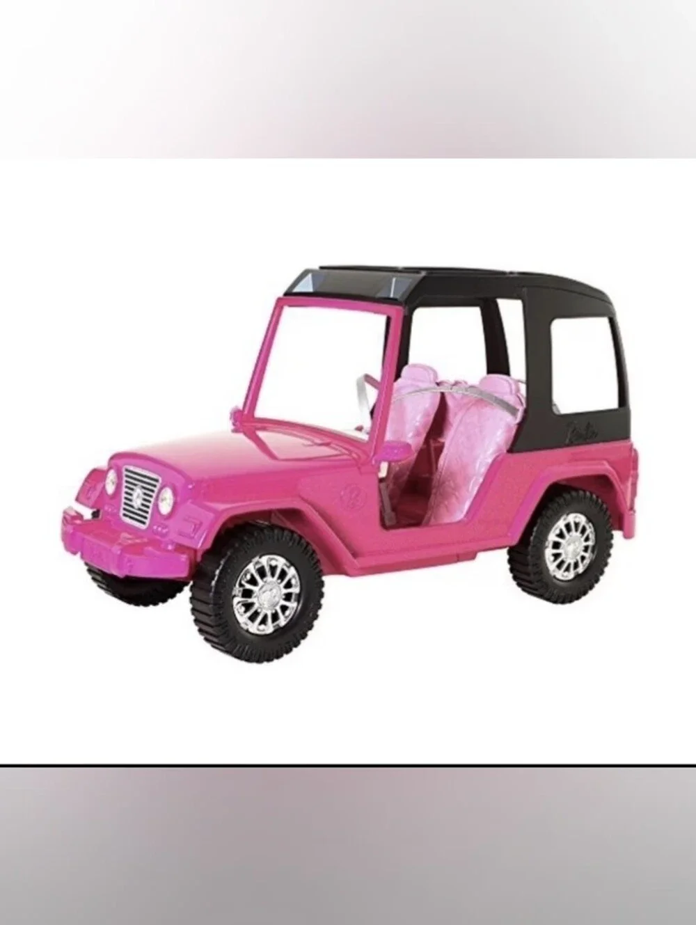 Mattel 2012 Barbie Doll Passport Beach Pink Glitter Jeep Cruiser Hardtop